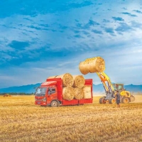 小麦秸秆机械打捆
