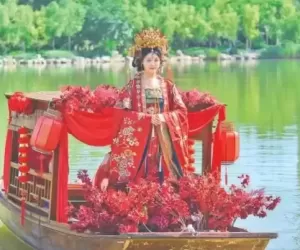 唐制水上婚礼MV在天逸公园拍摄完成