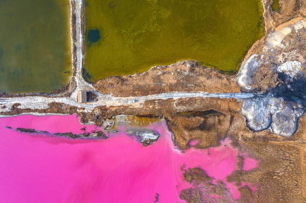 冬日盐湖，色彩斑斓（摄影组图）