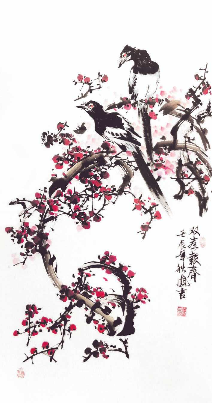 画家李凤吉“牡丹”印象