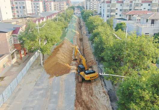 河津市汾滨街雨污分流改造工程开工建设