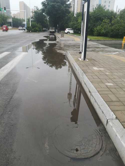 建议解决龙磐水郡晋欧学校前道路积水问题