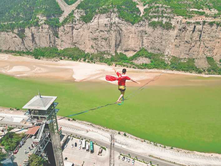 施海林将跨黄河 跃龙门，挑战高空扁带亚洲最长纪录