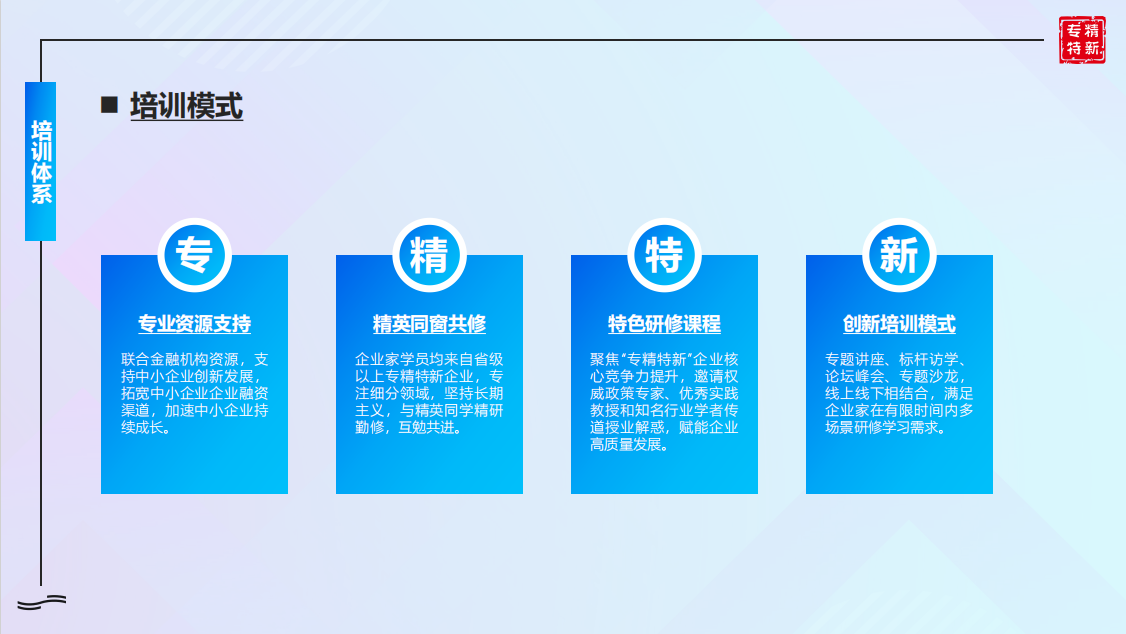 专精特新中小企业领航计划高级研修班