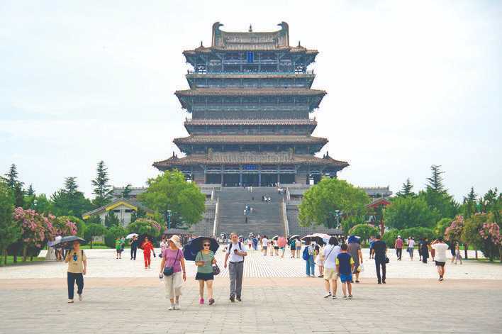 永济鹳雀楼_记者讲在运城玩吃住购