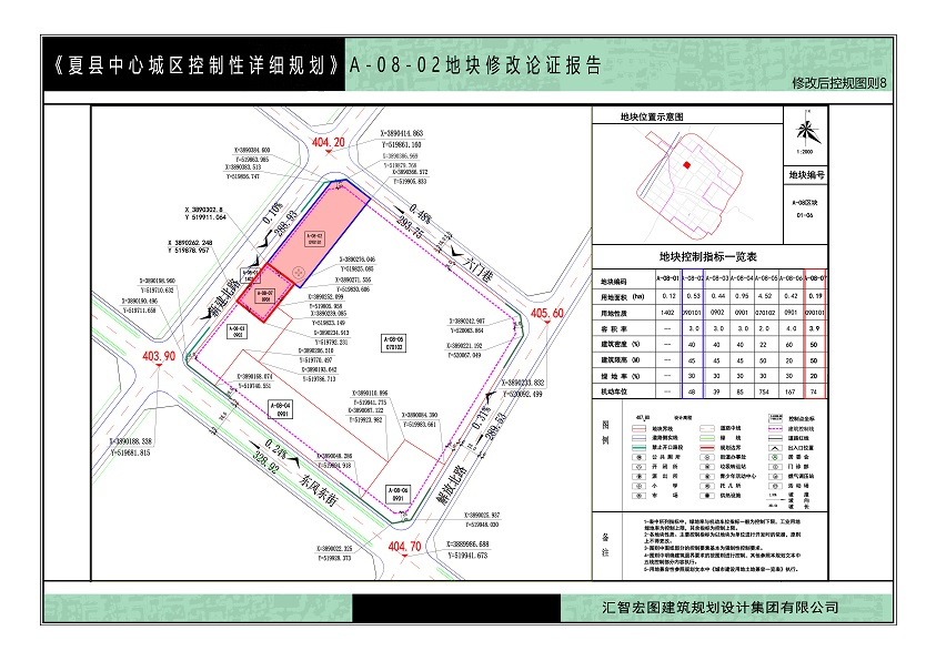 夏县中心城区控制性详细规划A-08-02等两个地块控规修改结果公布