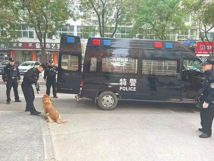 绛县巡特警收容中大型犬，给群众看得见的安全感