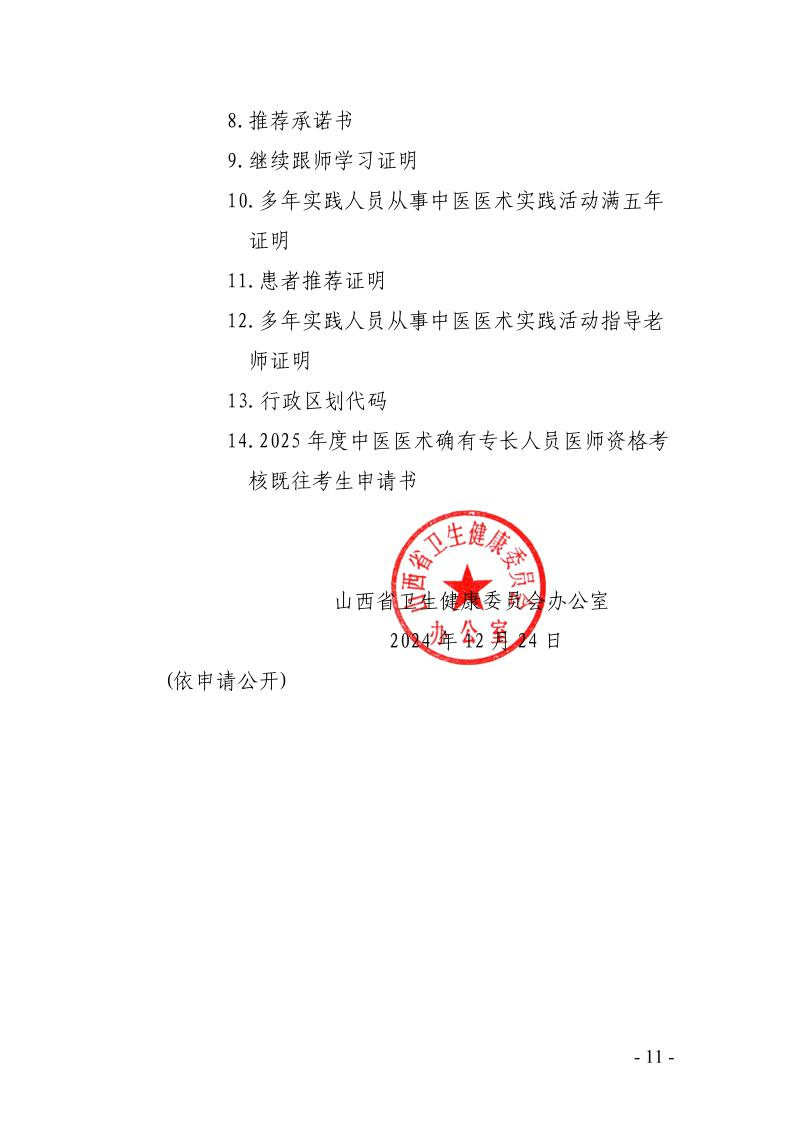 运城市2025年度中医医术确有专长人员医师资格报名考核工作的通知