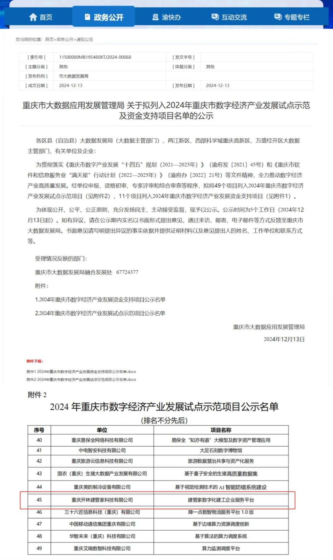 建管家入选试点示范项目，树立建工数字经济新标杆
