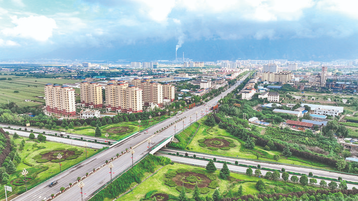 道路绿化环境_一城两区三门户_永济影像