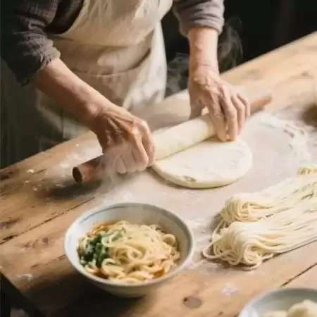 奶奶的手工面条_河东陈记获奖征文_王洪