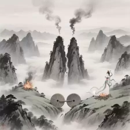柴火沟与滚磨坡——莲花峰上空升腾起两股人间烟火