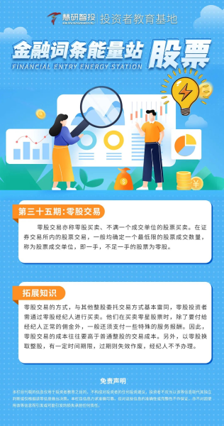 慧研智投金融提条能量站：零股交易的含义与拓展阅读