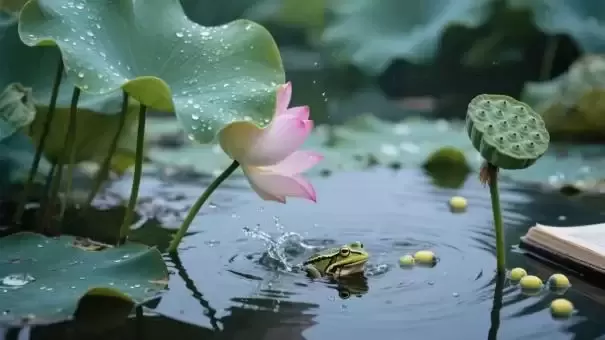 暑月荷塘_散文_崔世来