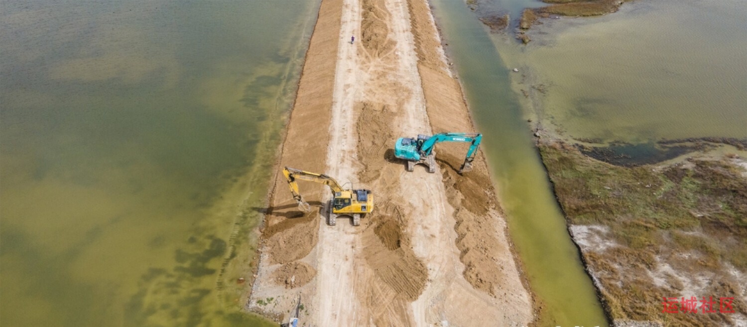 盐湖堤埝生态修复